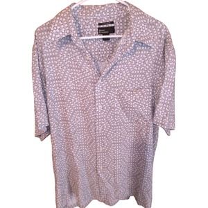 Marc Edwards Men's Button Up/Down Geometric Short Sleeve, Size L